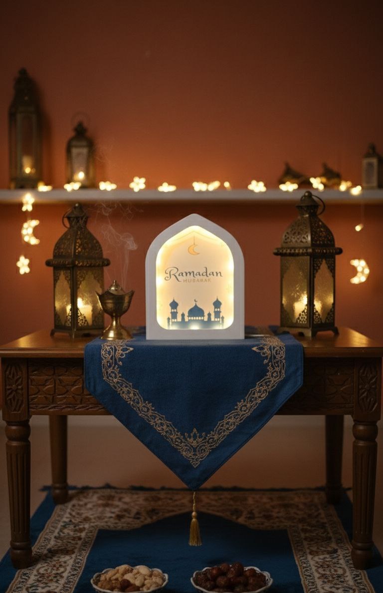 Ramadan decorative stand with LED lighting inside
