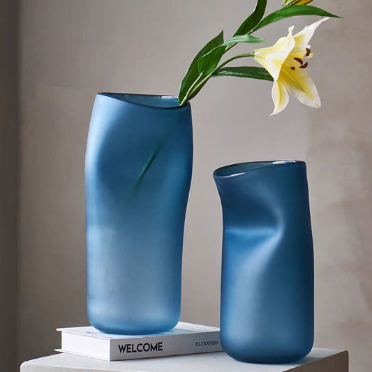 Blue glass vase set 2 pieces 2026
