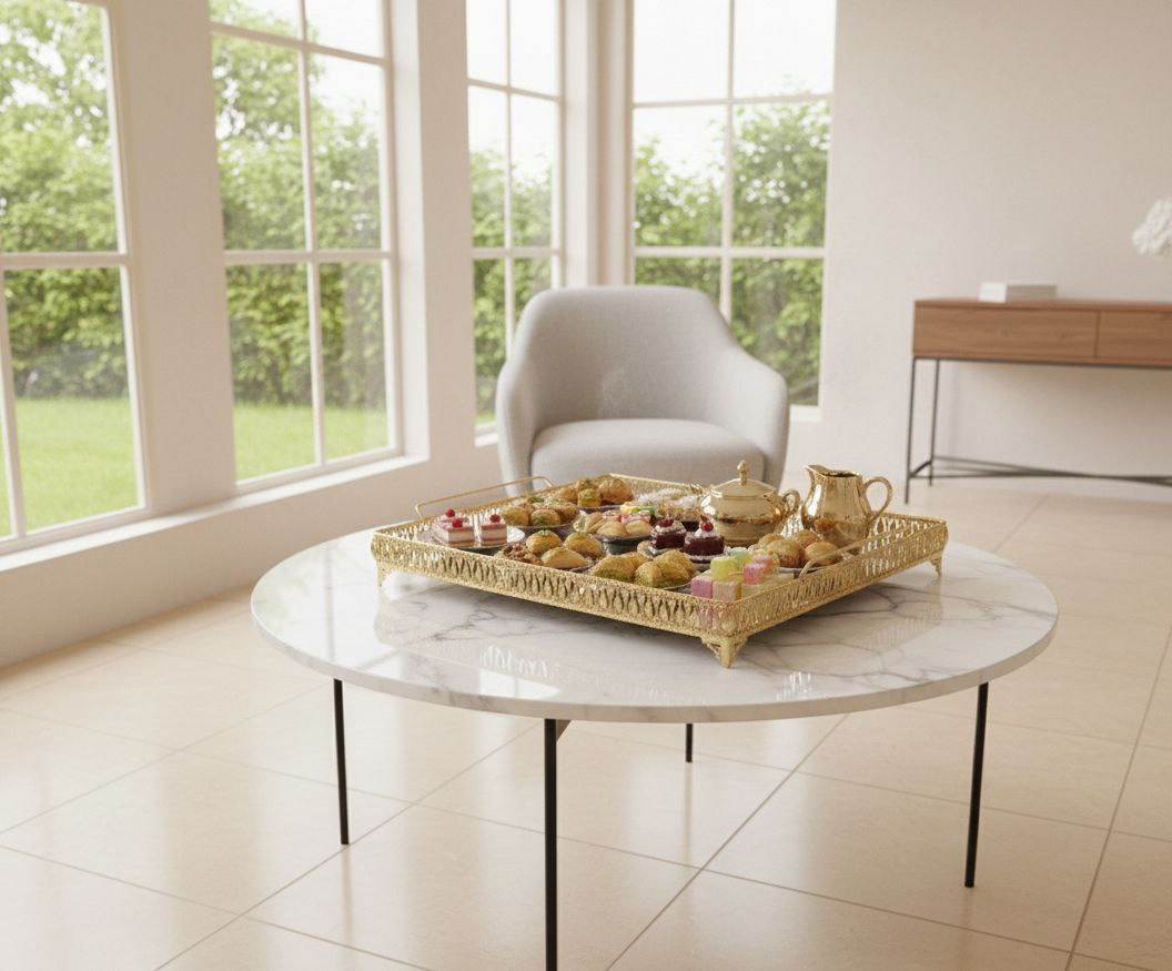 Jumbo Bombaye tray, large size 56x32 cm, with a sophisticated classic style