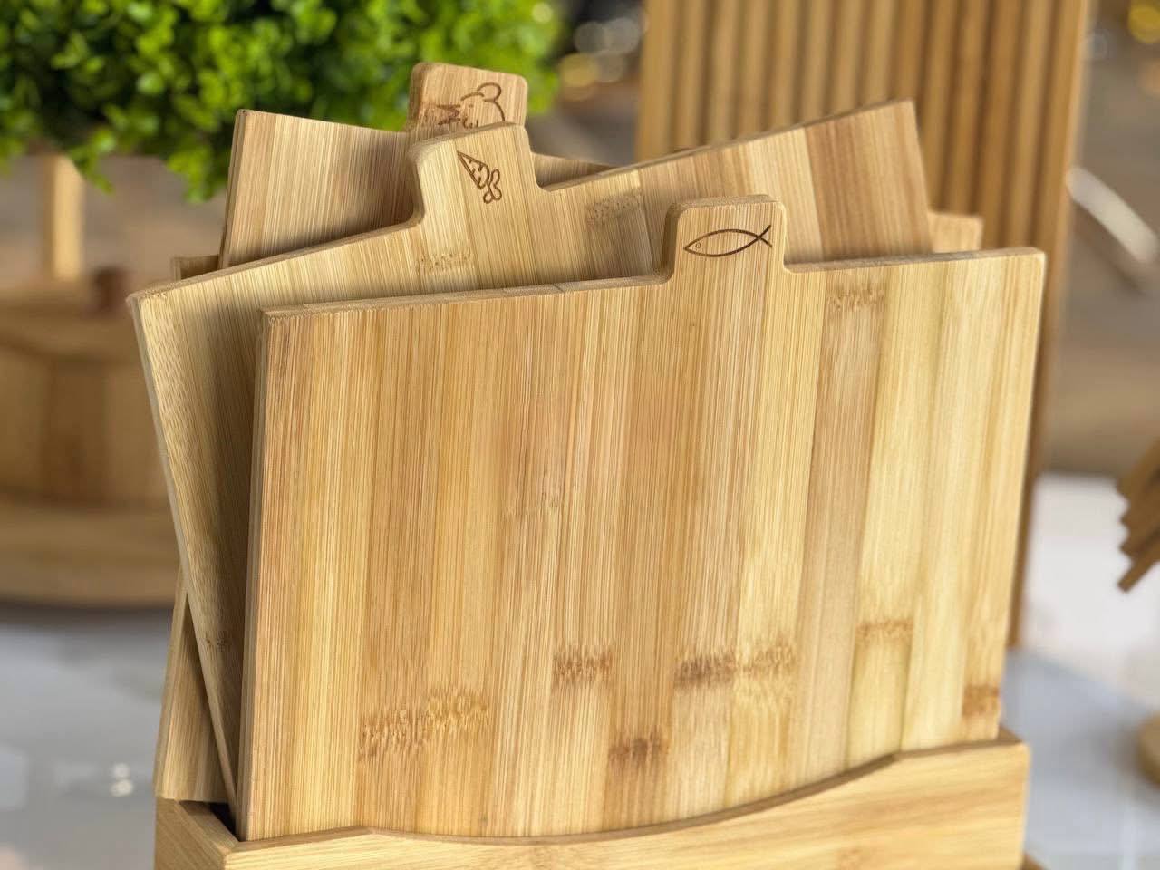 Bamboo Cutting Board Set 5-in-1