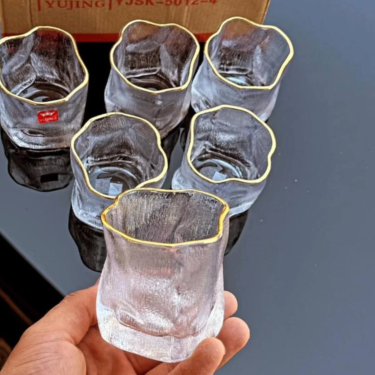 Glass cup set 6 pieces