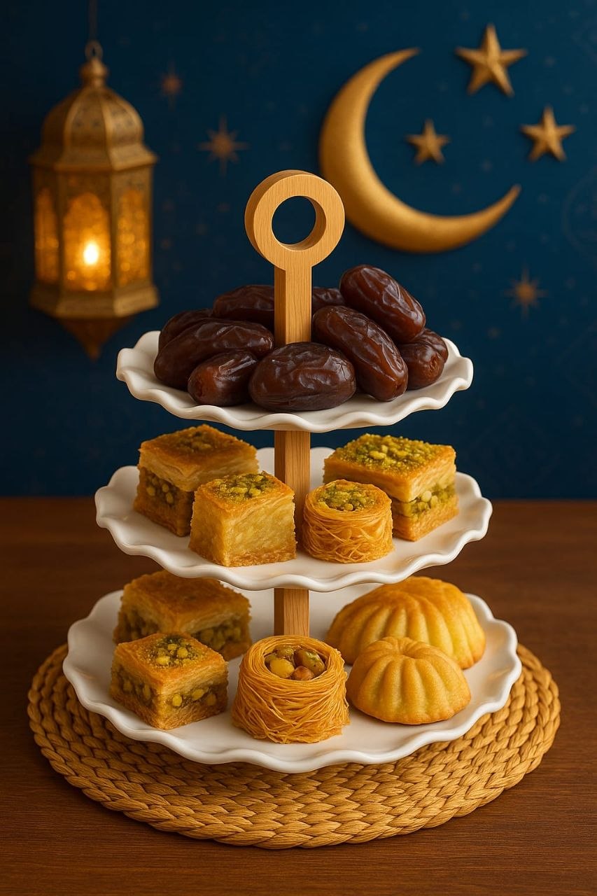 3-tier porcelain serving stand