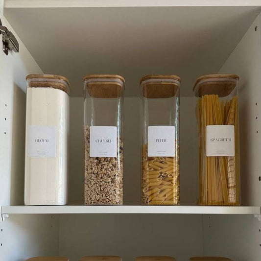 Glass storage jar