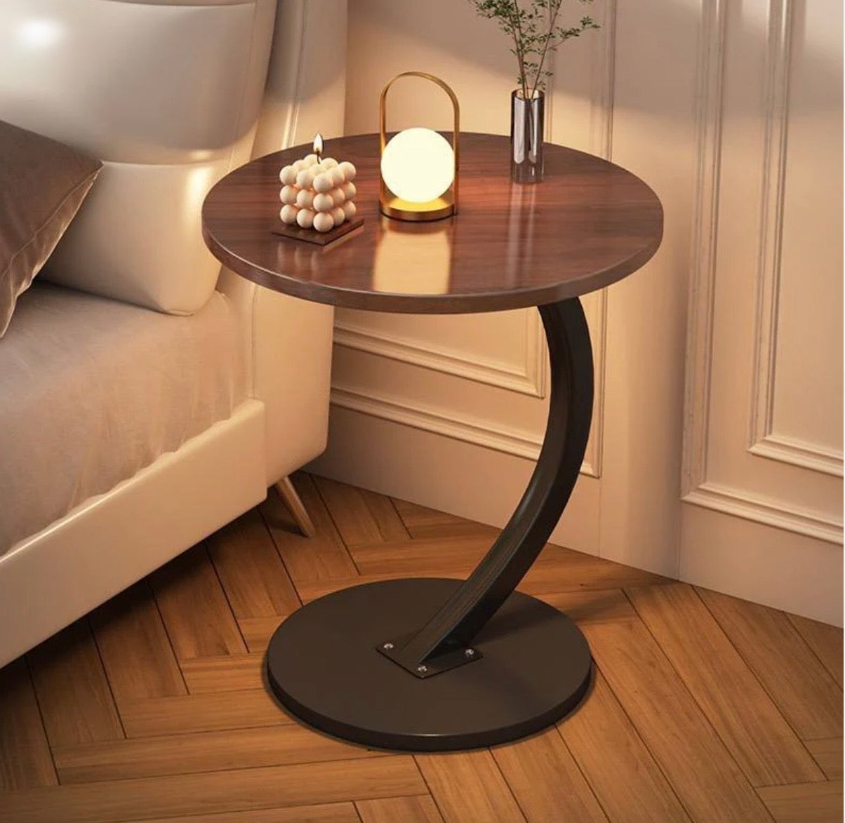 Wooden side table from Beauenty
