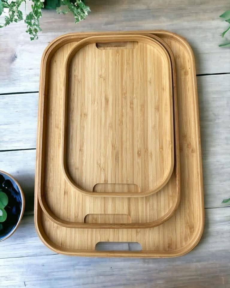 Bamboo Tray set 3 pieces