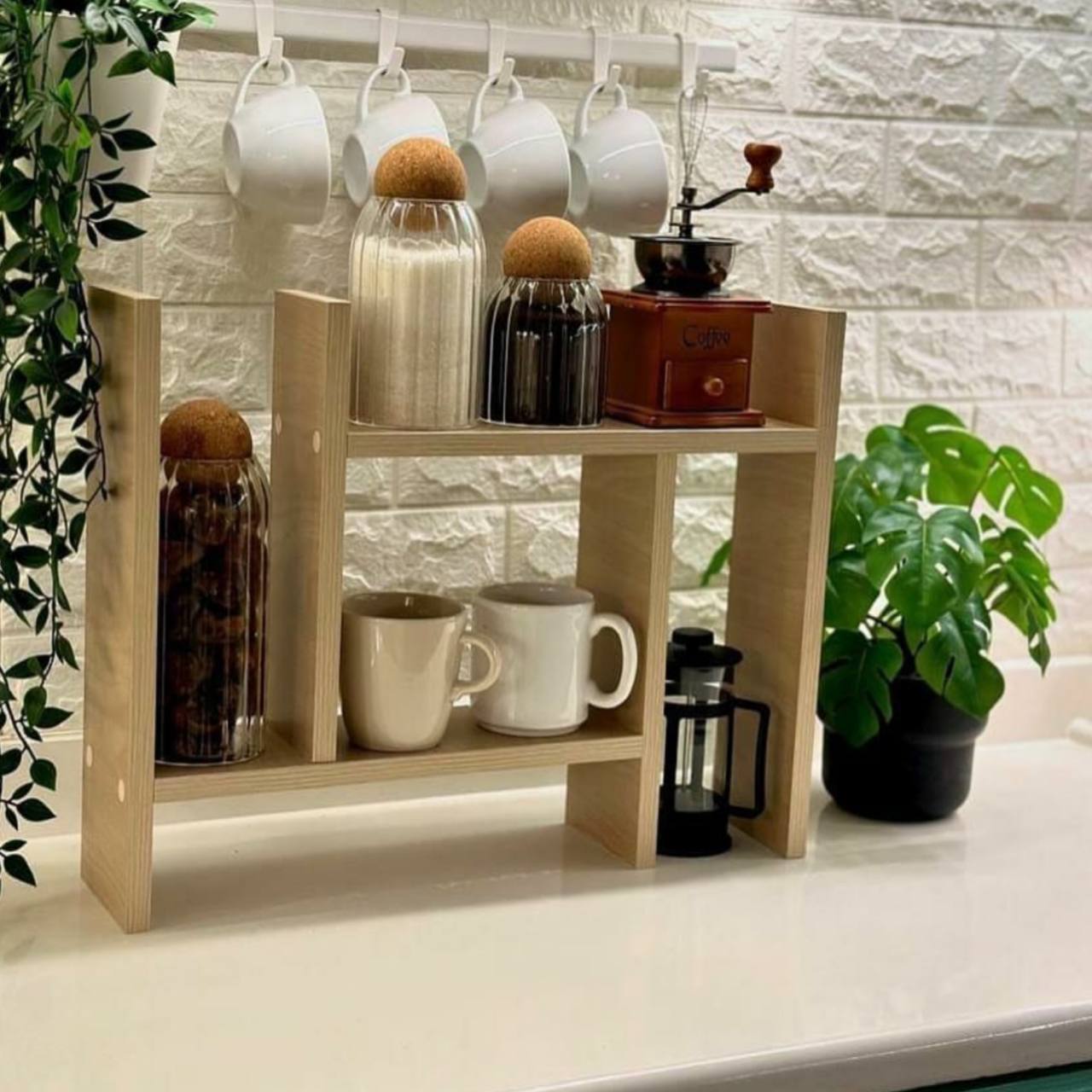H wood organizer