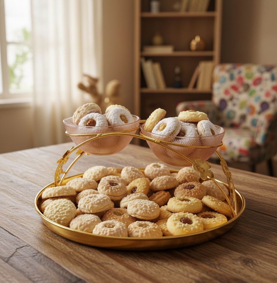 An elegant serving stand with a touch of luxury