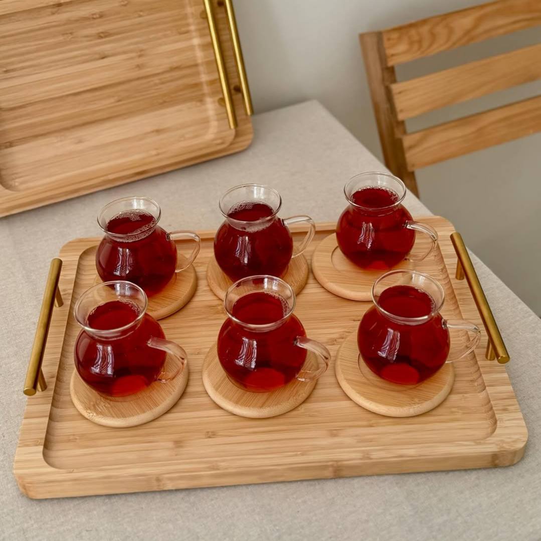 Bamboo tray set 3 pieces