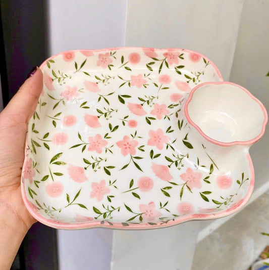 Flory porcelain plate