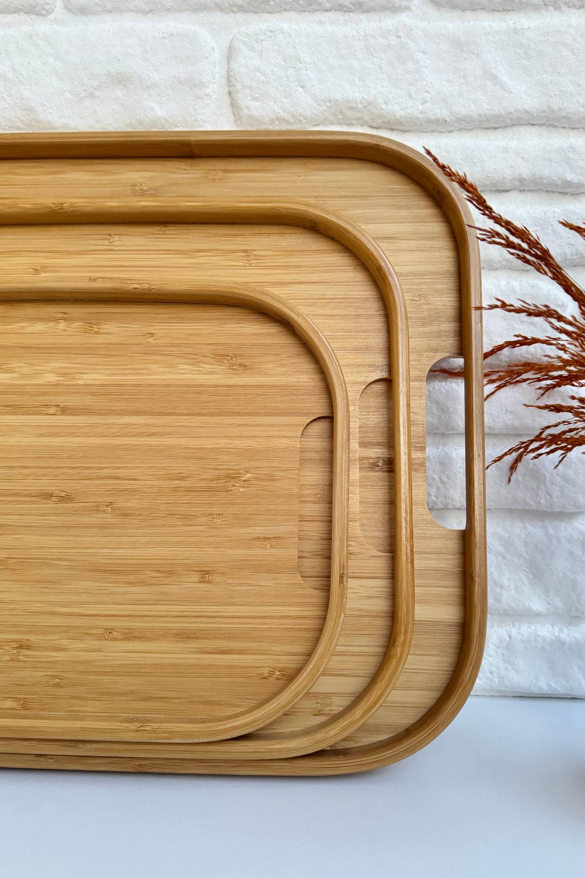 Bamboo Tray set 3 pieces