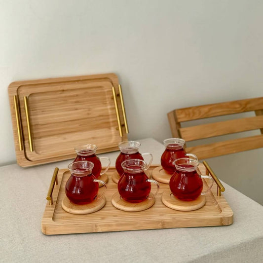 Bamboo tray set 3 pieces