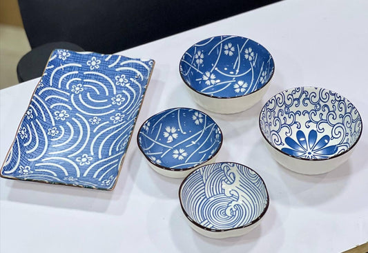 5-piece porcelain bowl set
