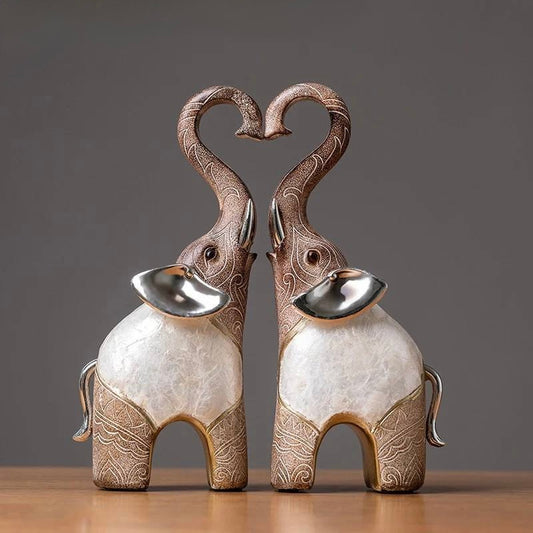 Decorative elephant set 2 pieces