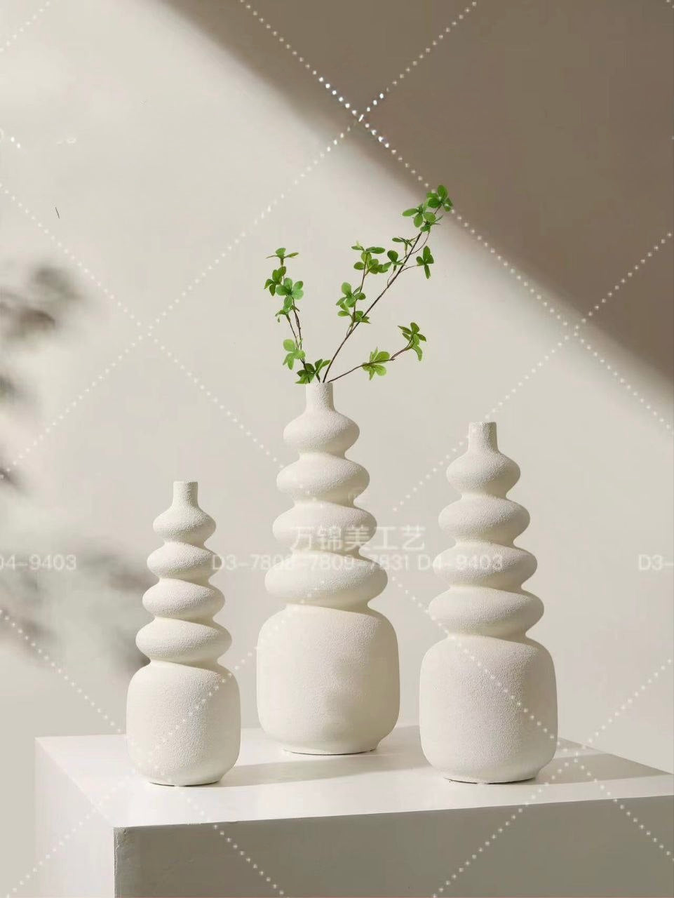Europe porcelain vase set 3 pieces