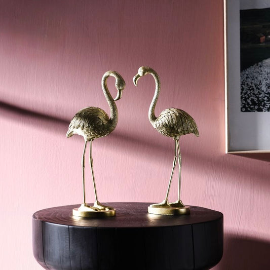 Golden flamingo set 2 pieces