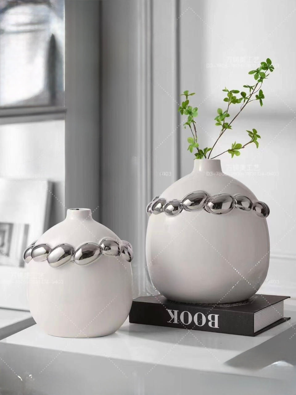 Europe porcelain vase set 2 pieces