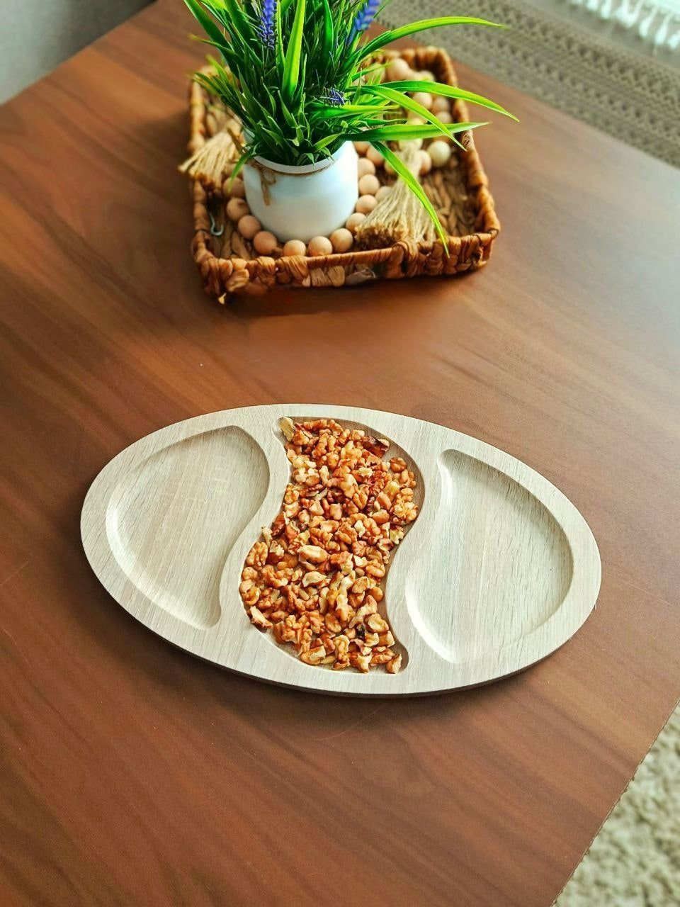 Snacks wooden tray 22*38 cm