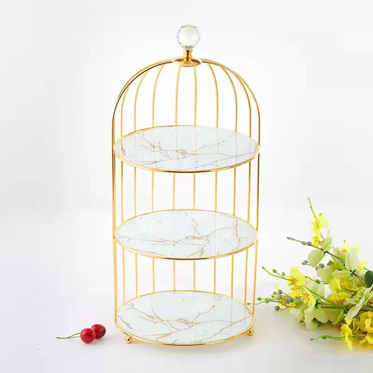 Cake Stand Golden Metal