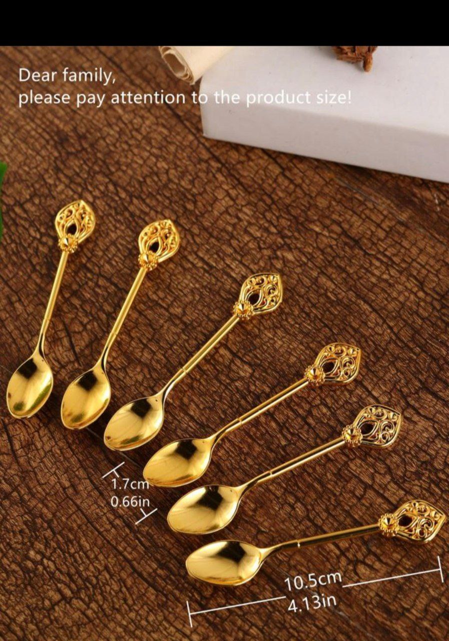 Chic duck spoon holder 6 spoons and a gold holder