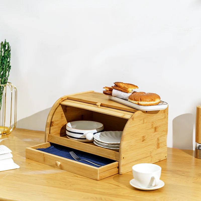 Wooden bread organizer