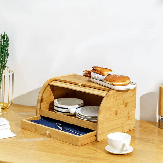 Wooden bread organizer