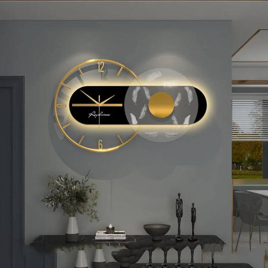 Metal tableau clock