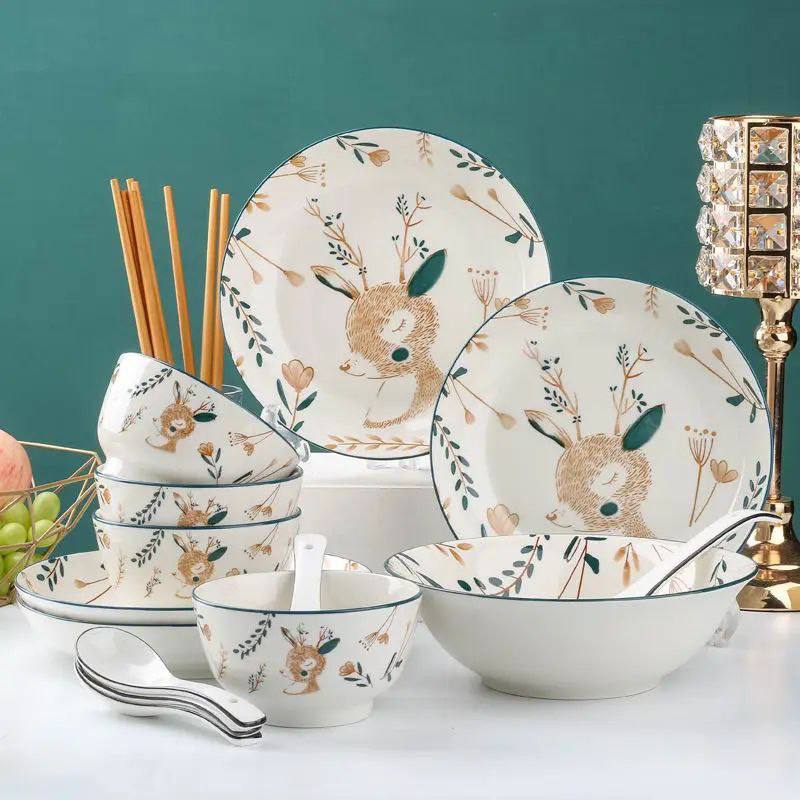 Porcelain plate set