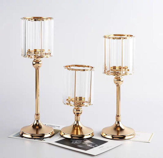 crystal candlestick set