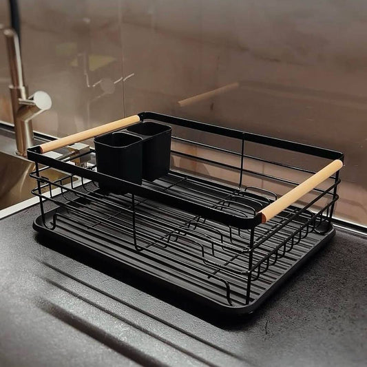 Wooden handle dish drainer 🍽️