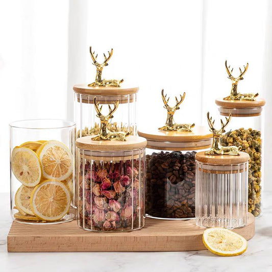 Candy Jar and Gazelle Spice Jars set 3 pieces
