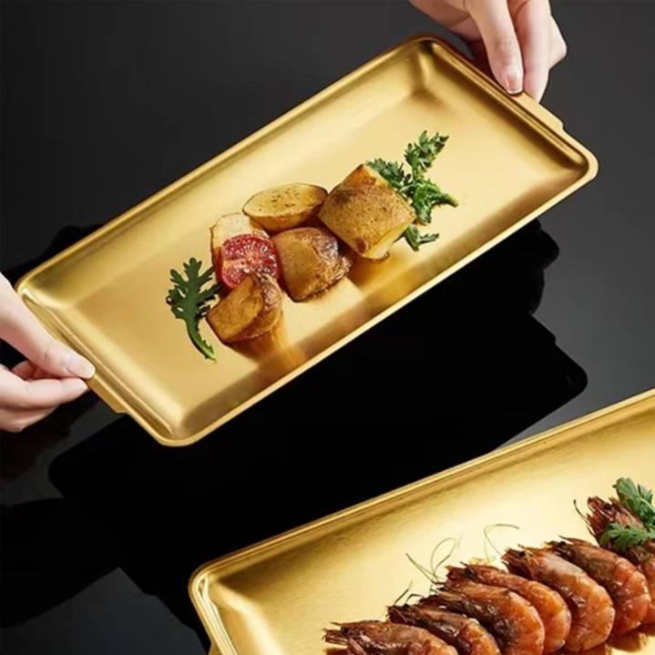 Gold stainless steel service set 3-piece