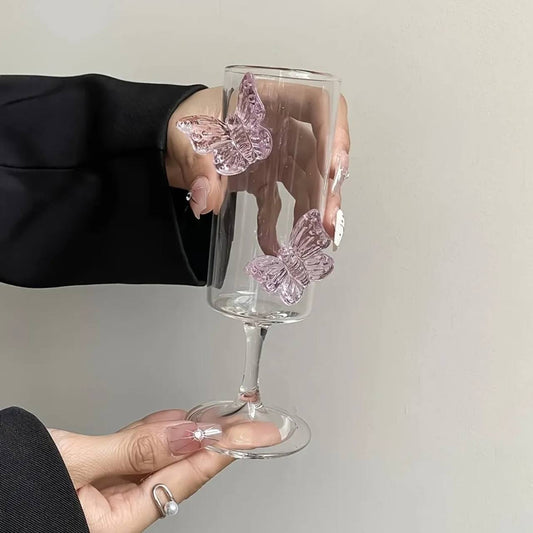 Butterfly glass set 2 pieces