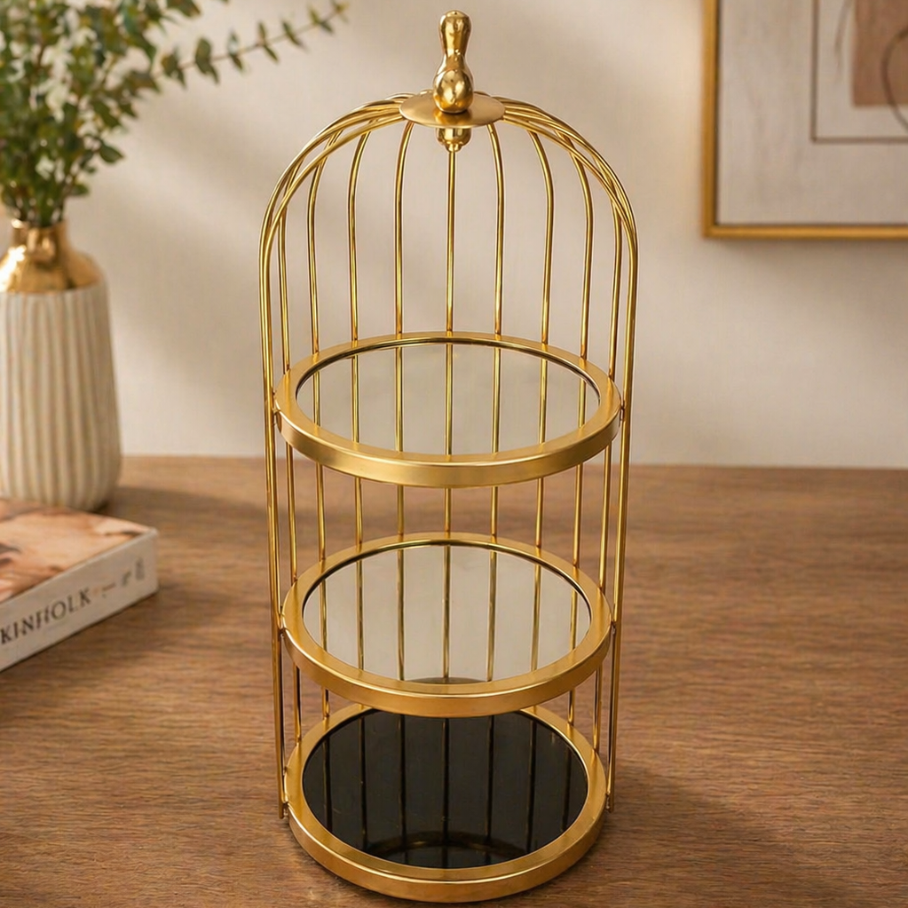 Cake Stand Golden Metal