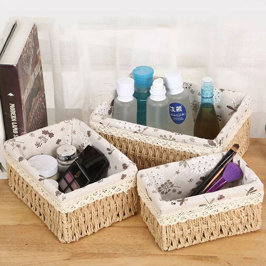 Rattan Organizer Basket set 3 pieces