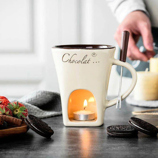 Chocolate fondue porcelain mug