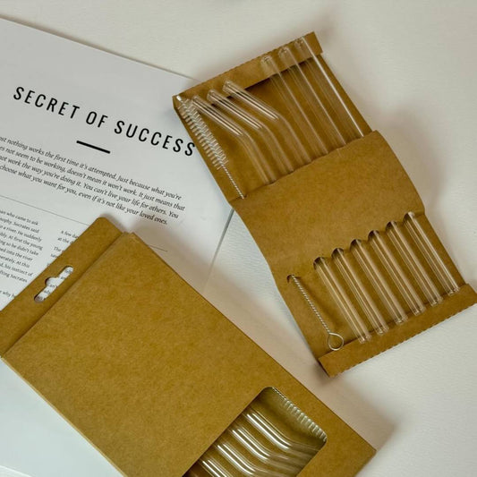 Straw set with brush 7 pieces