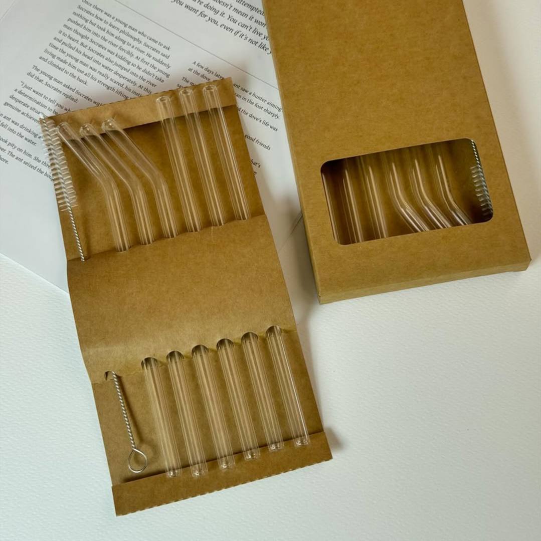 Straw set with brush 7 pieces