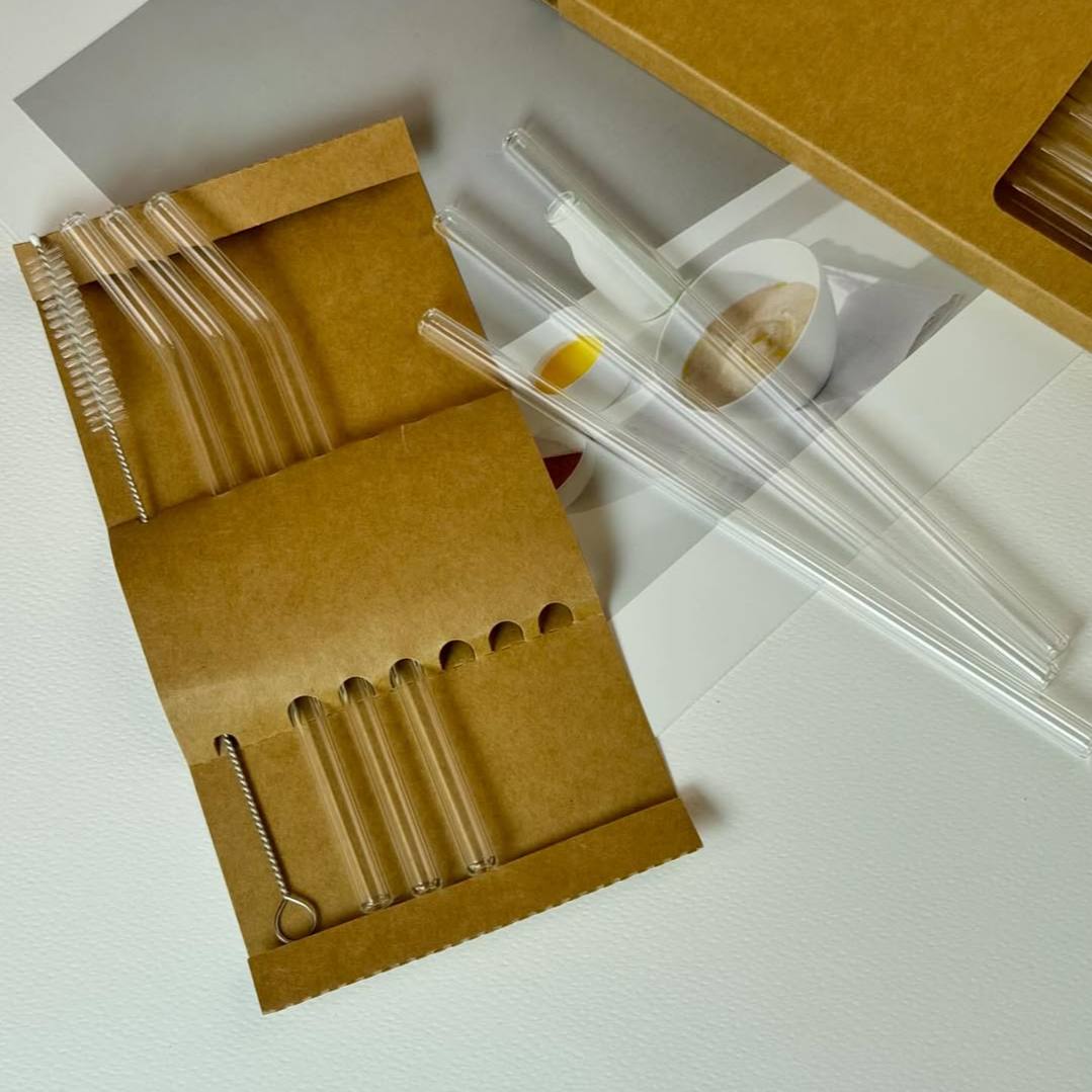 Straw set with brush 7 pieces
