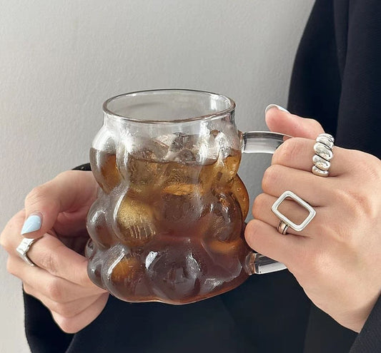 Bubble glass mug