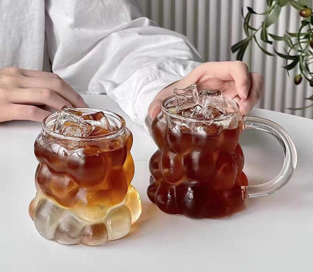 Bubble glass mug