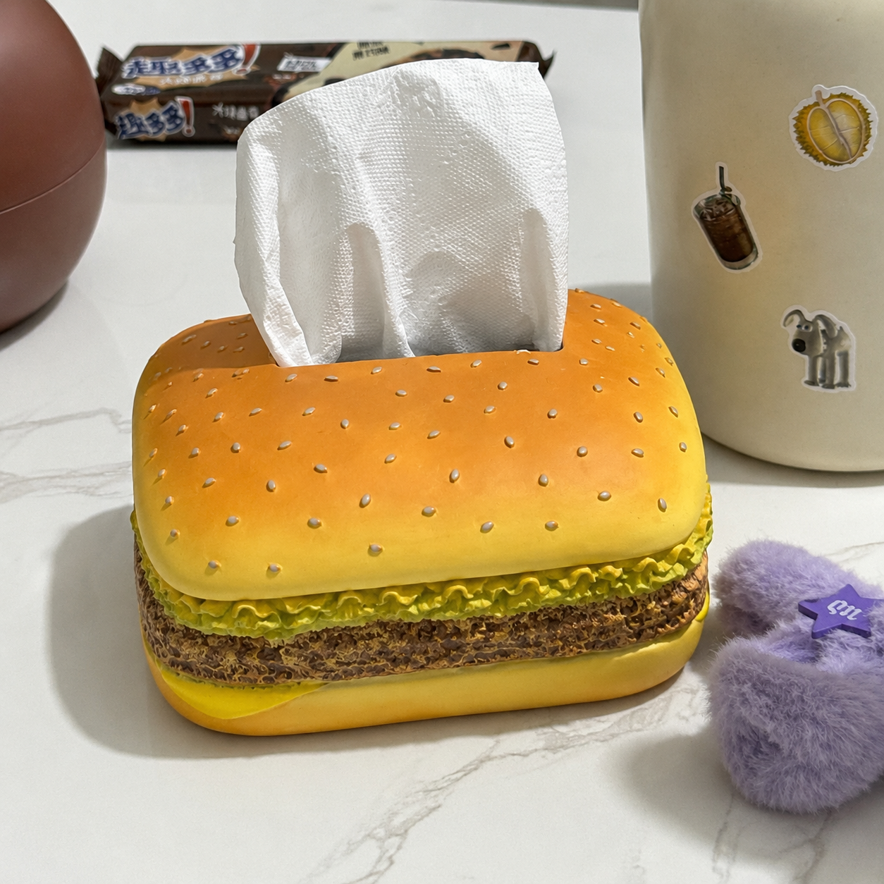 Burger tissue box