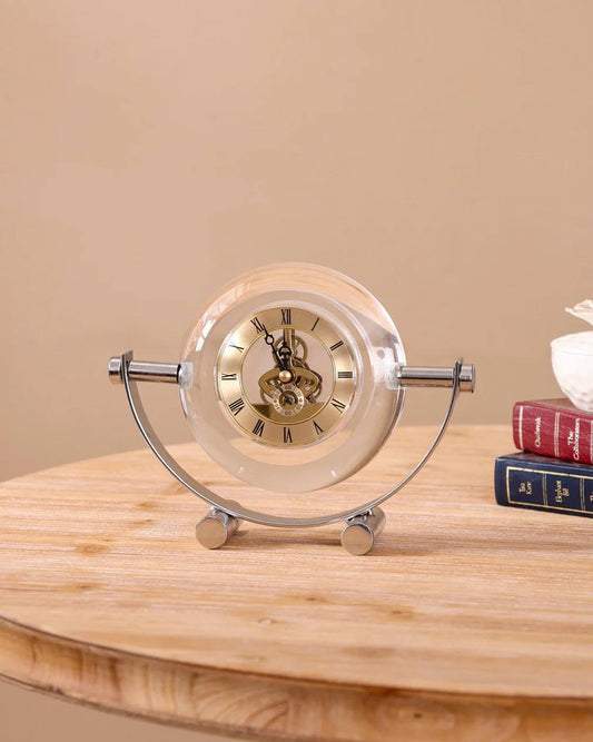 Metal crystal clock