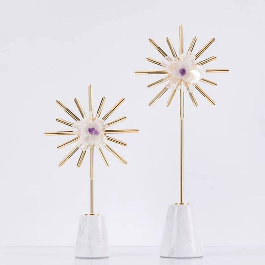 Crystal metal marbel decor