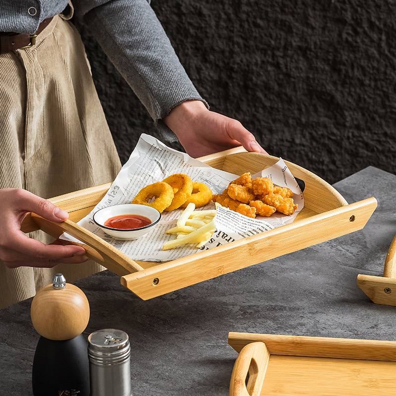 Bamboo tray set 3 pieces