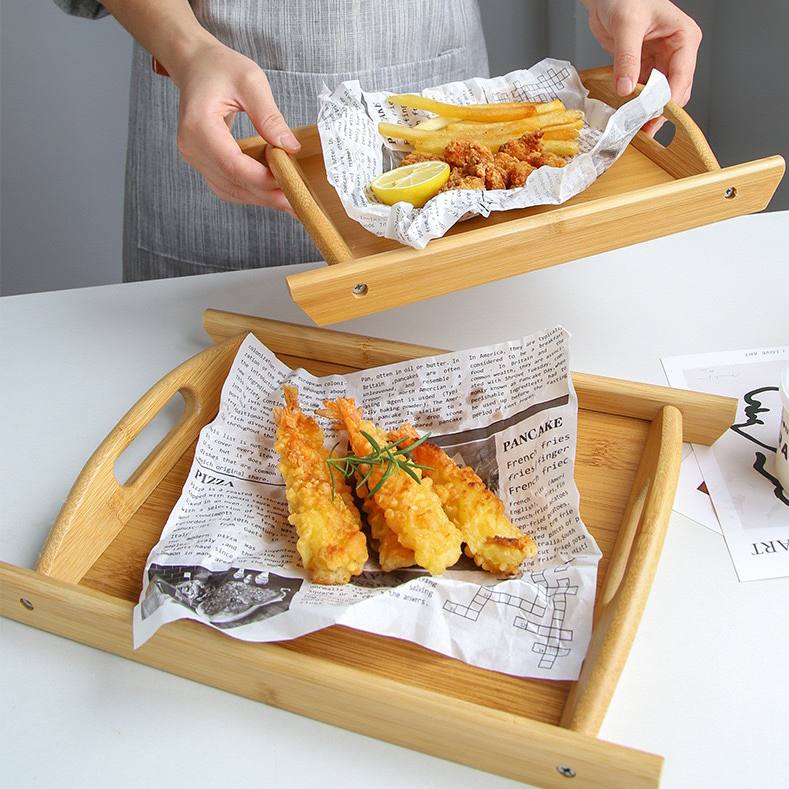Bamboo tray set 3 pieces