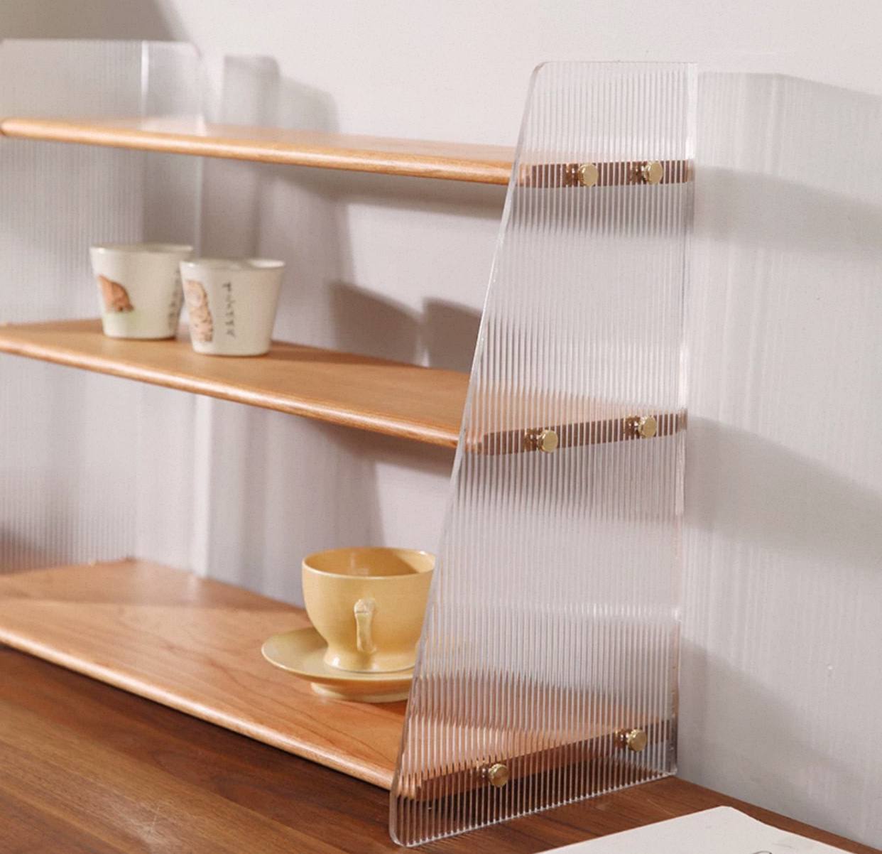 Bamboo coffee corner organizer