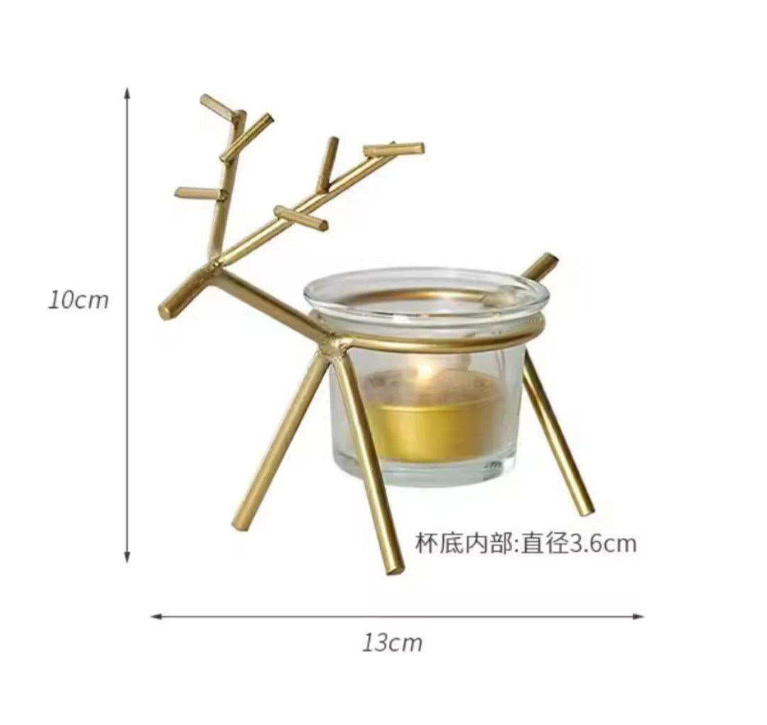 Metal glass Candle holder