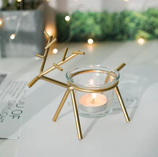Metal glass Candle holder