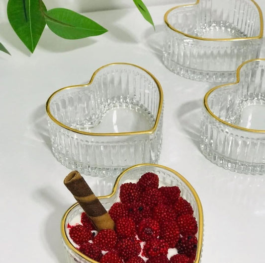 Heart bowl set 6 pieces
