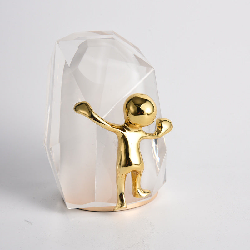 Decorative model in crystal